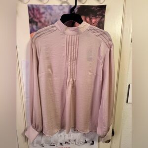 Express Light Pink Pleated Blouse